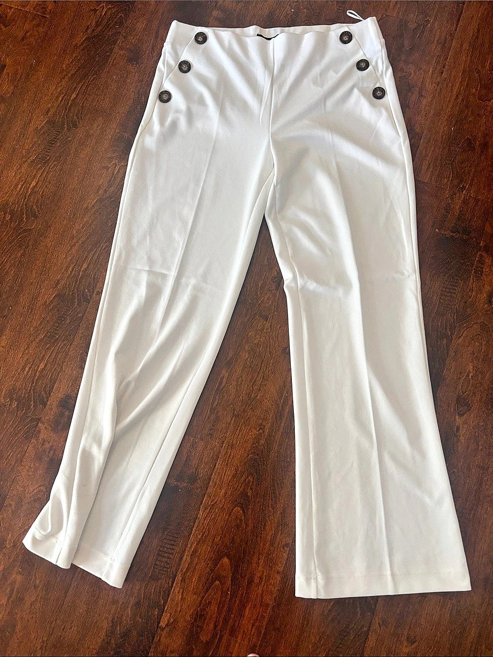 3/$20 ONE5ONE Women's Wide Leg Pants in White Like New